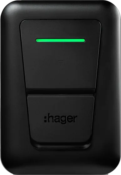 Borne de recharge Witty One de Hager, vue de face